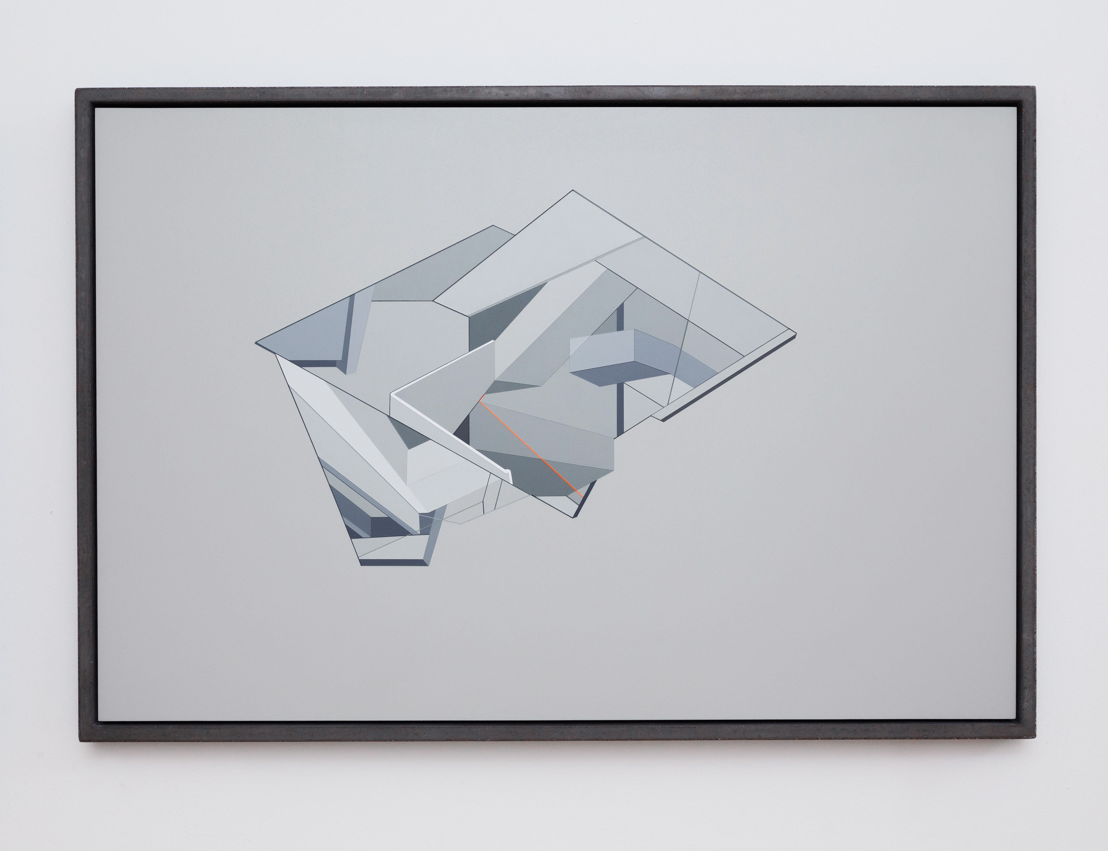 G14 5EY, acrylic on board in concrete frame, 63 x 93 cm, private collection