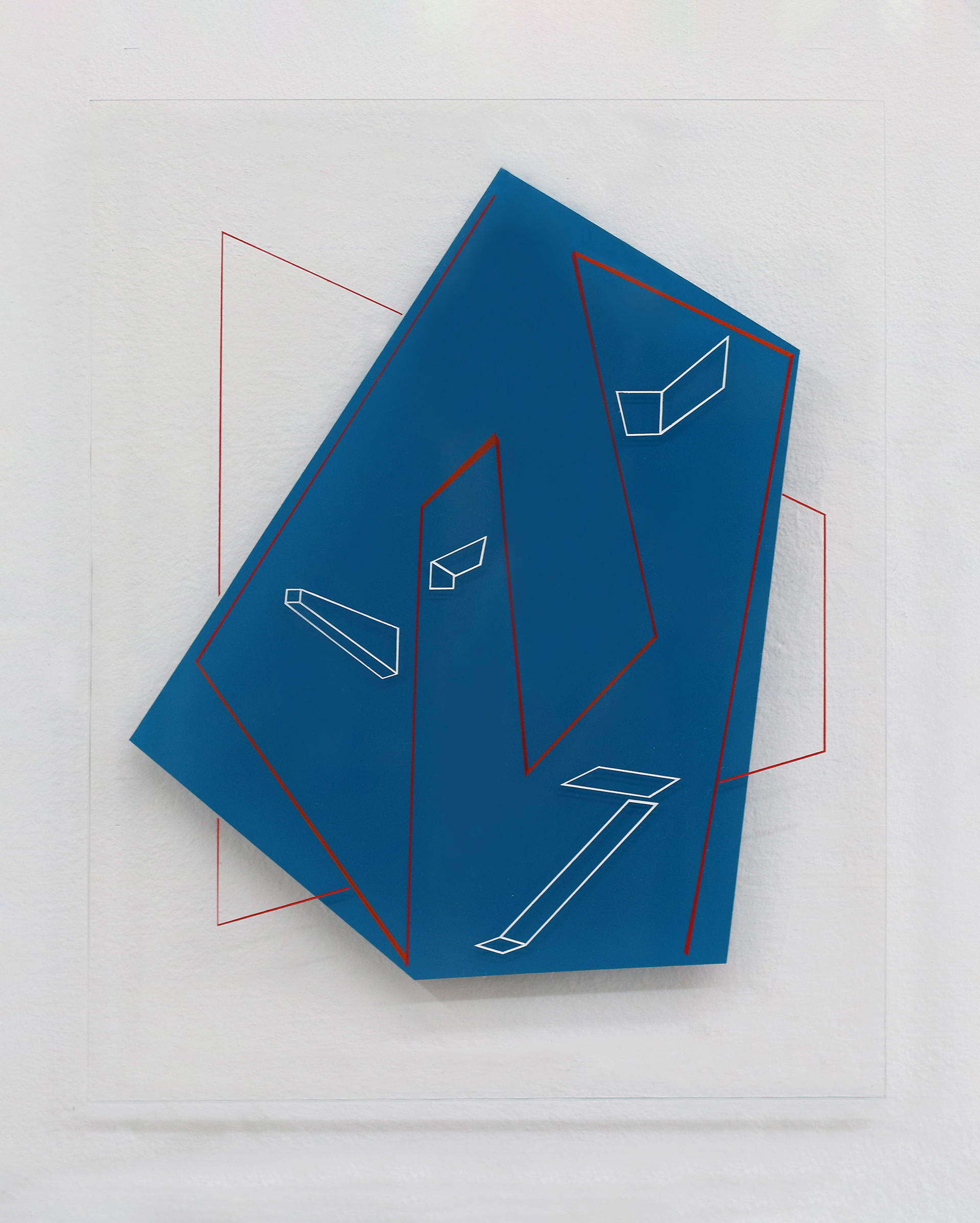 Olivia Turner and Rhona Taylor, Parallel I, mixed media on acrylic, 35.5 x 28 cm, private collection