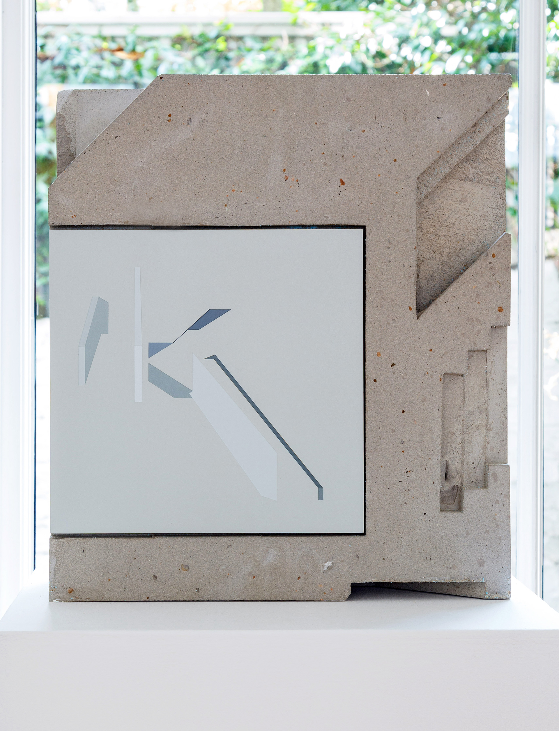 Olivia Turner and William Braithwaite, Intersection I, acrylic, concrete and MDF, 40 x 34 x 14 cm, available