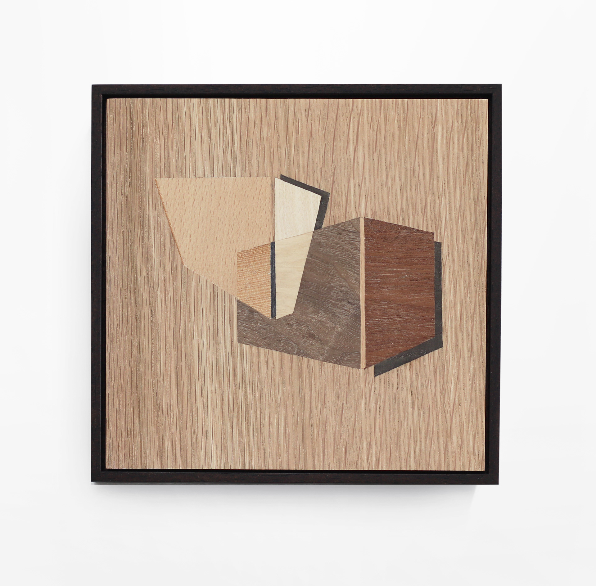 Parallel IX, wood veneer, 23 x 23 cm, private collection