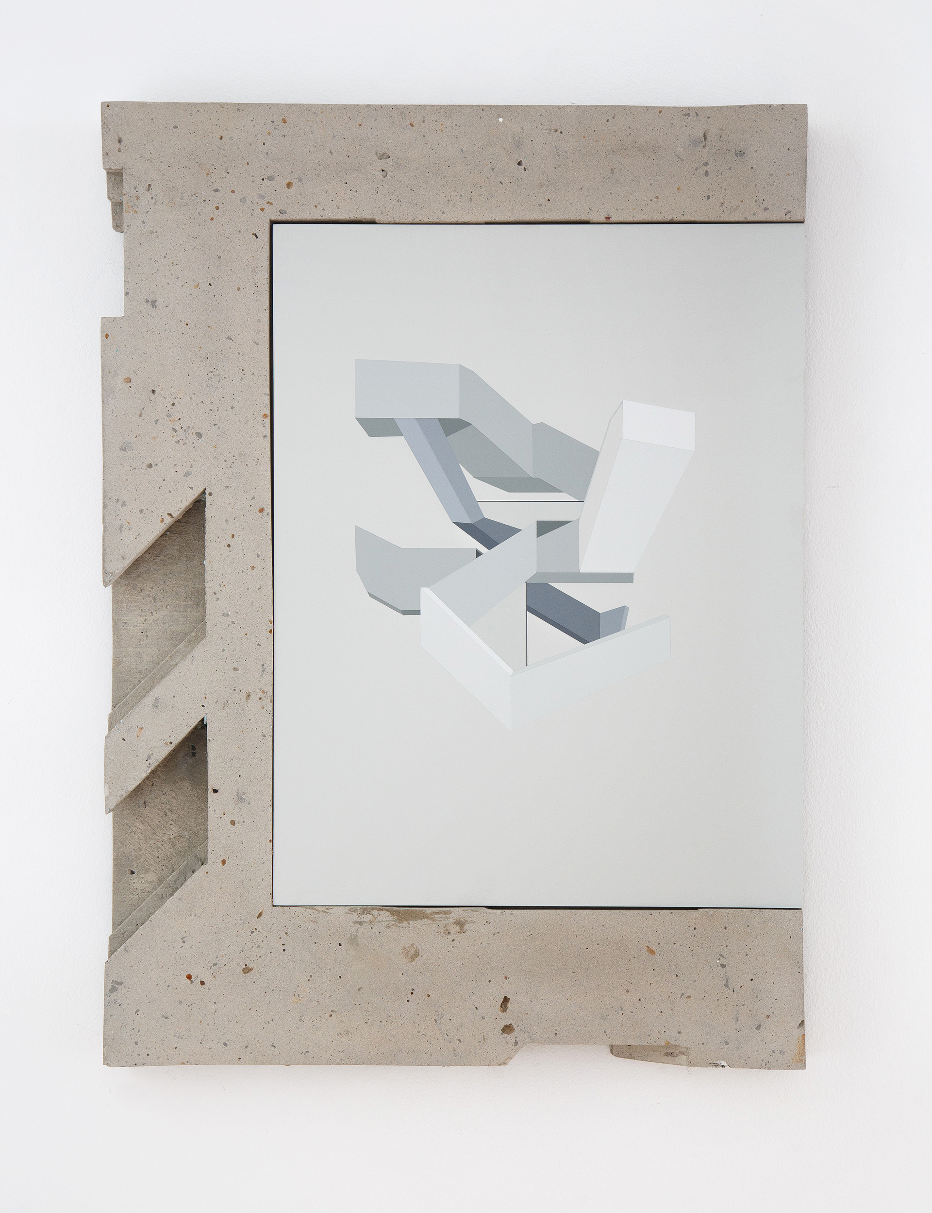 Olivia Turner and William Braithwaite, Intersection II, concrete, acrylic and MDF, 60 x 45 cm, available