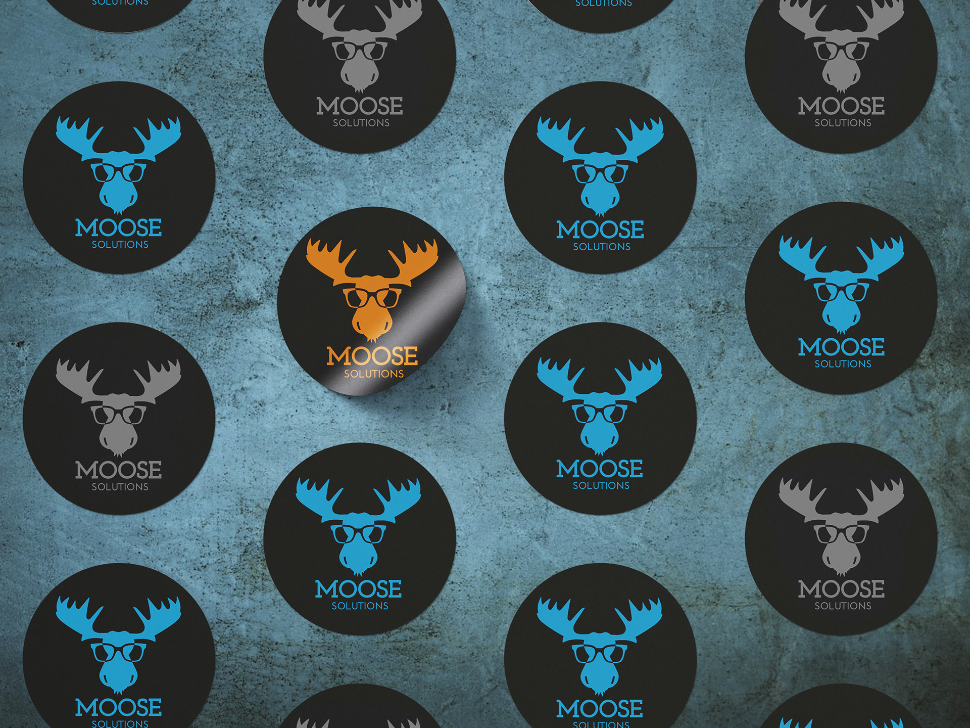 Moose Solutions - logo ja tarra