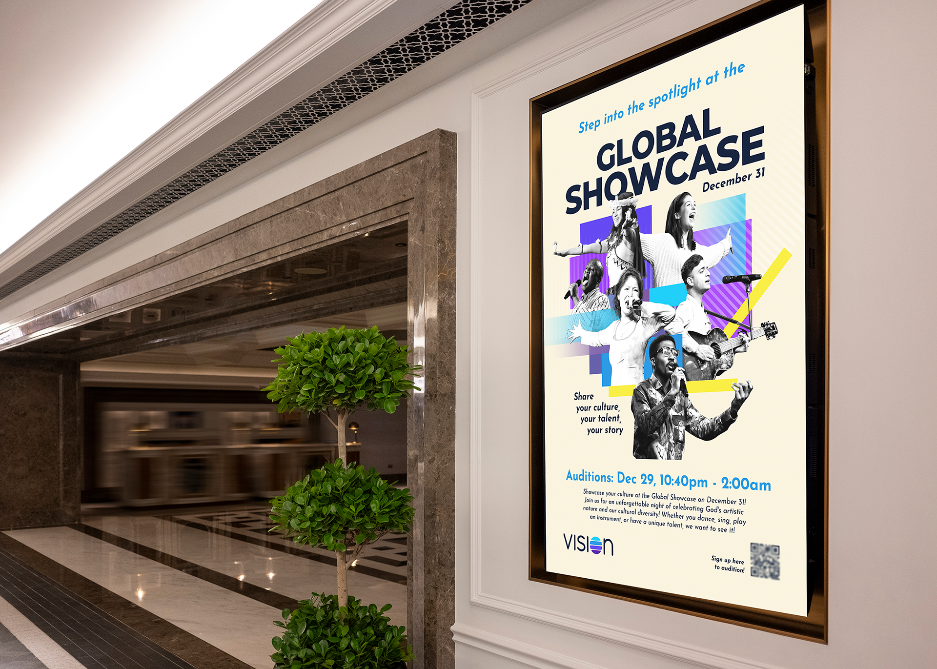 Poster for international student talent show