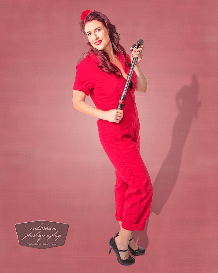 Illustrated Pinup, Jumpsuit, Mechanic, Tool