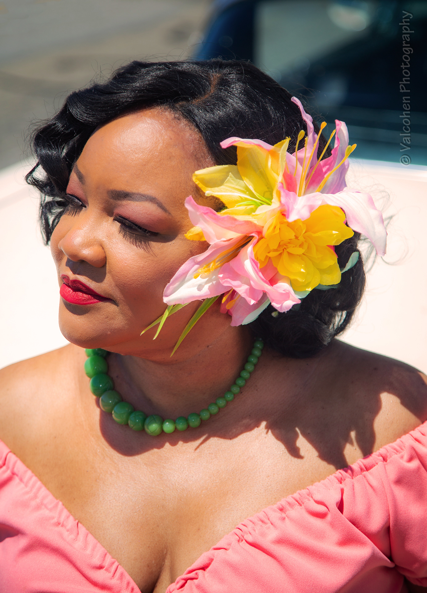 Portrait, Glamour, Hair Flower