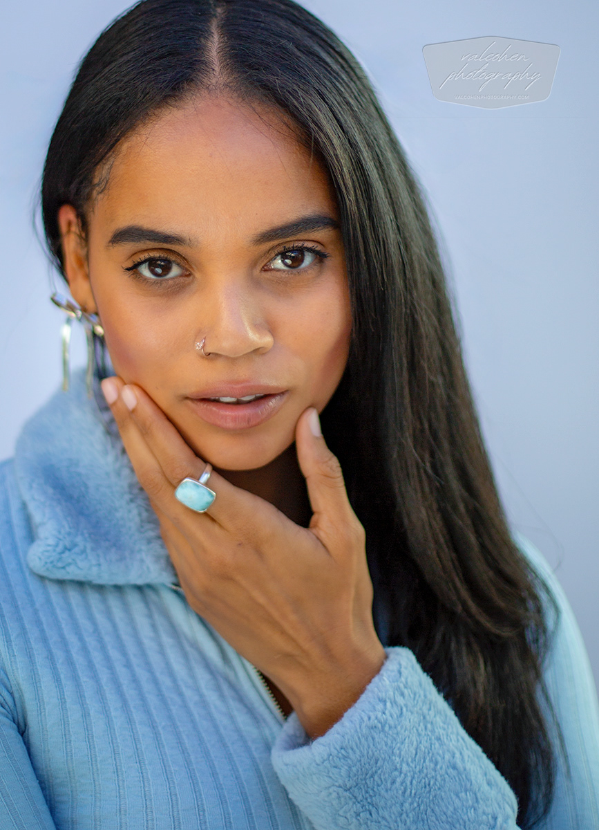 Portrait, Female, Headshot, Eyes, Ring, Blue, Sweater