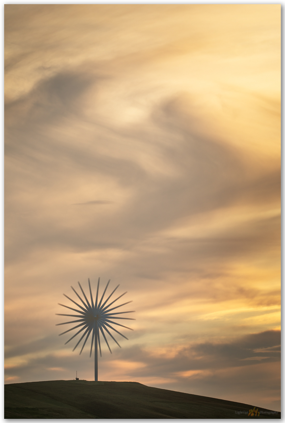 Wind flower. A blended composite, after watching turbines for hours, Palouse, WA, USA
