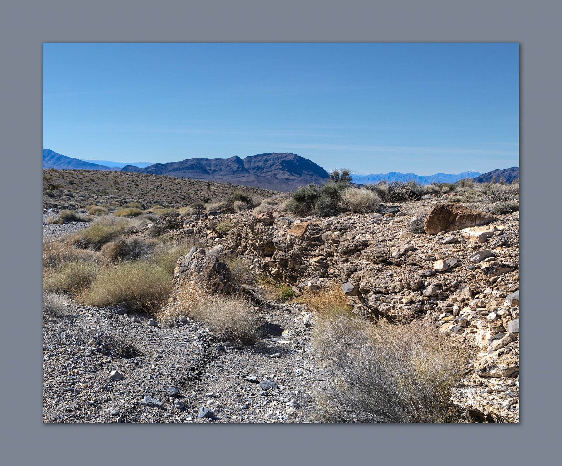 Fan relic and wash. Medial fan segments along Devils Hole Wash, Mojave Desert, NV, USA