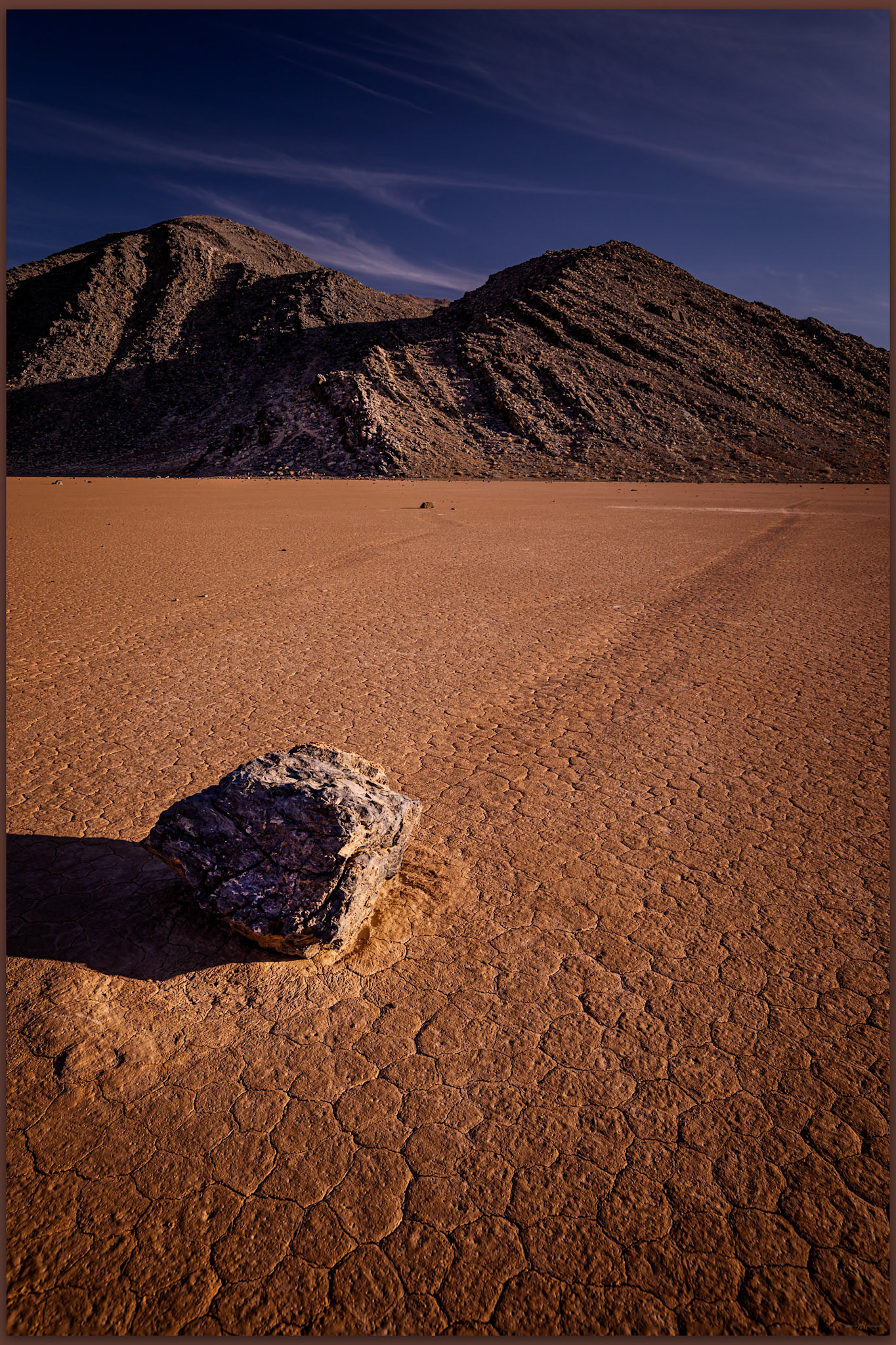 The trails speak. Enigmatic boulders and traces of the Racetrack Playa, Death Valley National Park, CA, USA