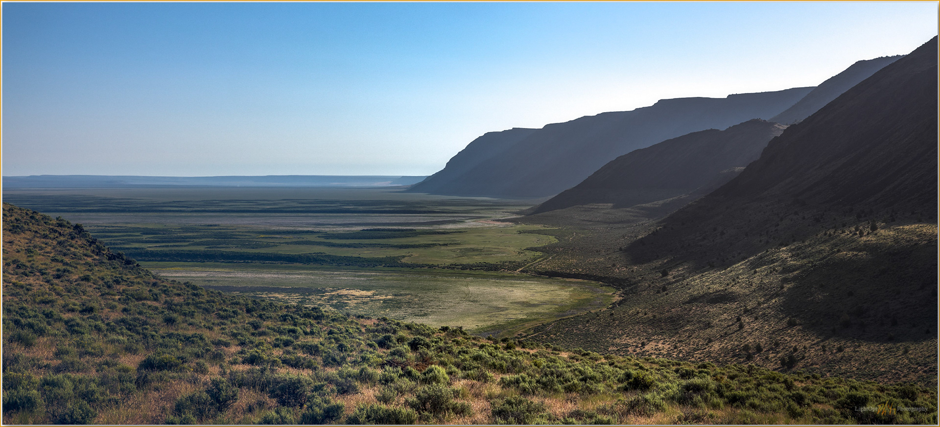 Warner view. Poker Jim Ridge from Hart Mountain, Great Basin Desert, OR, USA