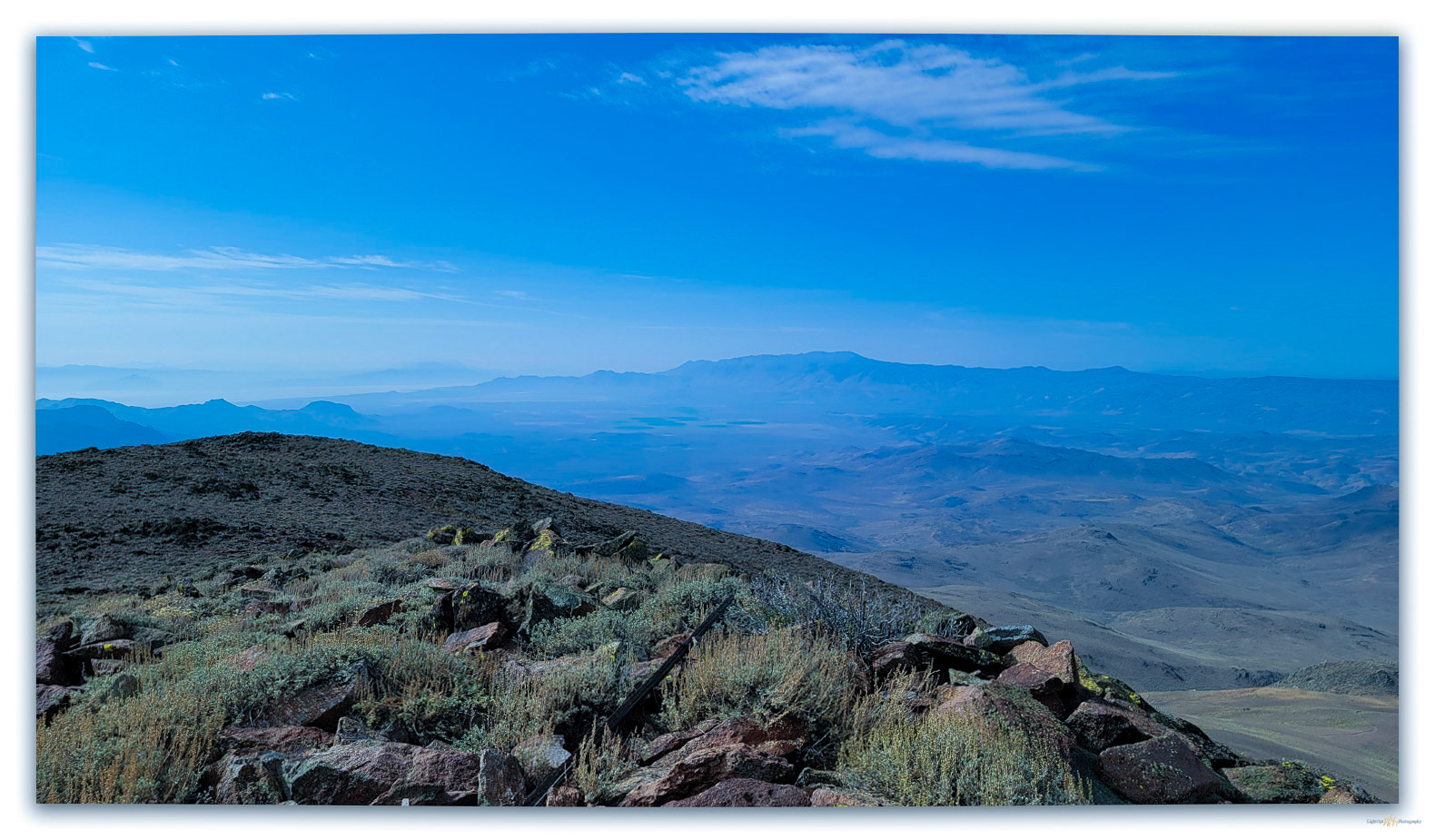 A distant view of the Granite Range and the playa of the Black Rock Desert, Great Basin Desert, USA