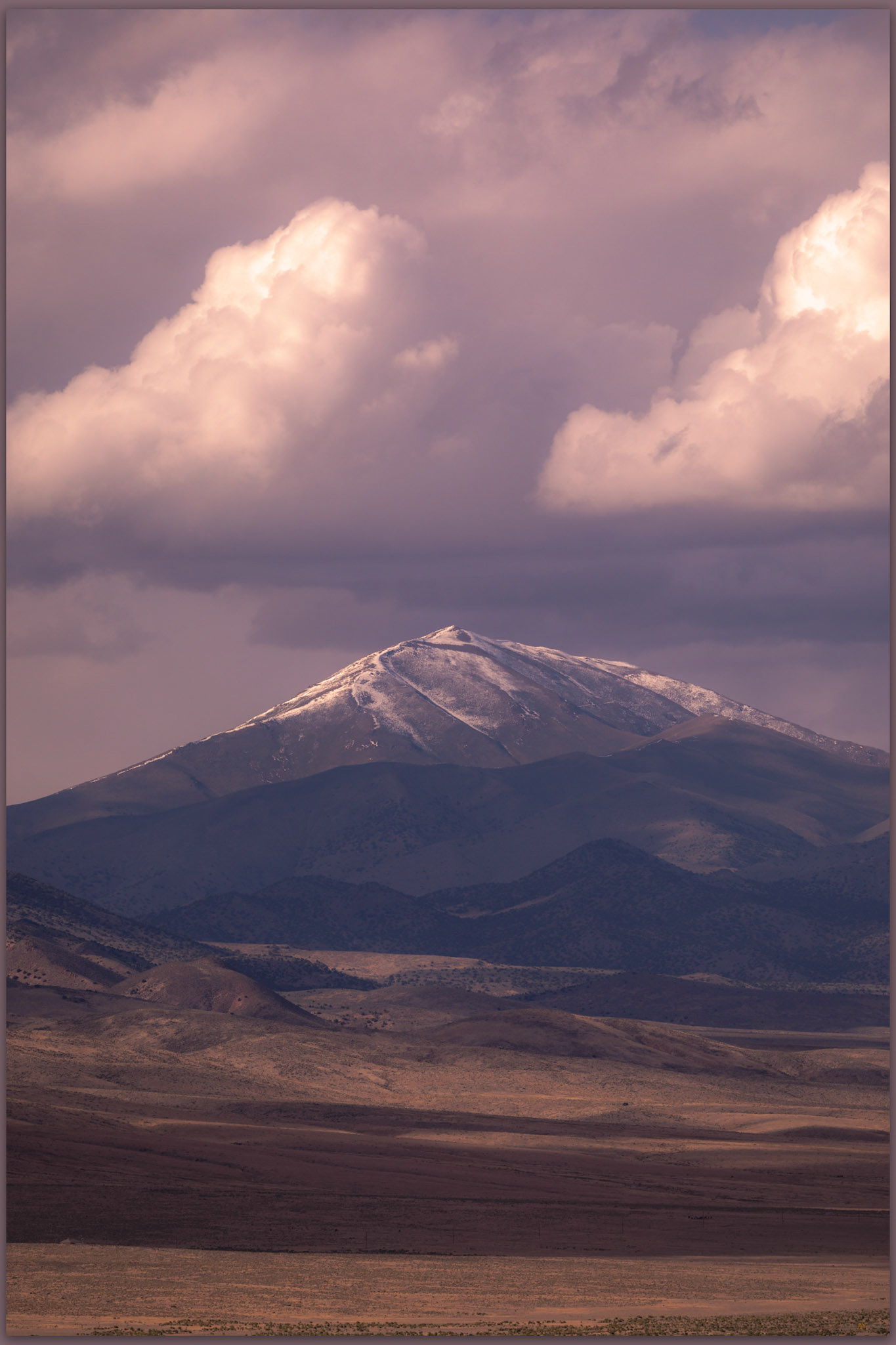 Mount Tobin. Afternoon from Jersey Valley, Great Basin Desert, NV, USA