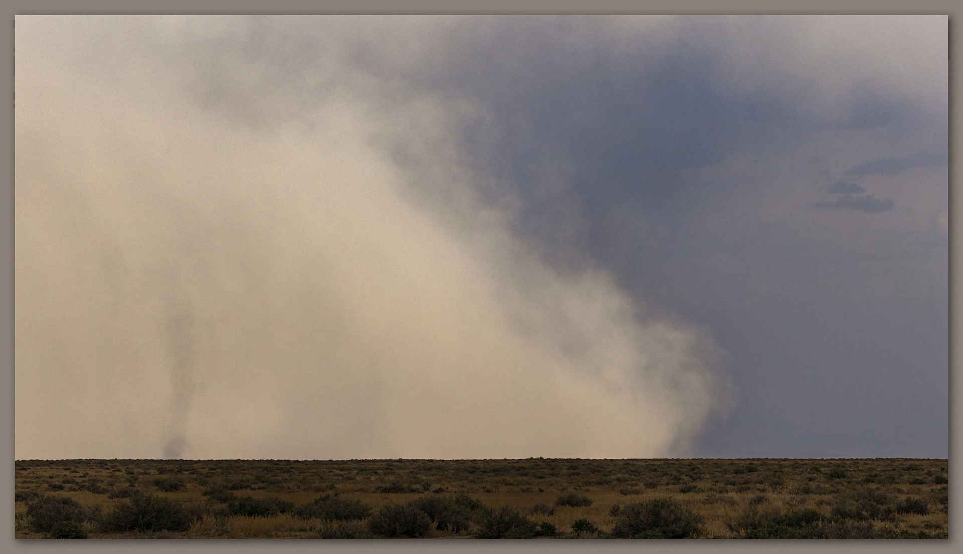 Dust wave. Desert dust lifting from the Black Rock playa, Black Rock Desert, NV, USA