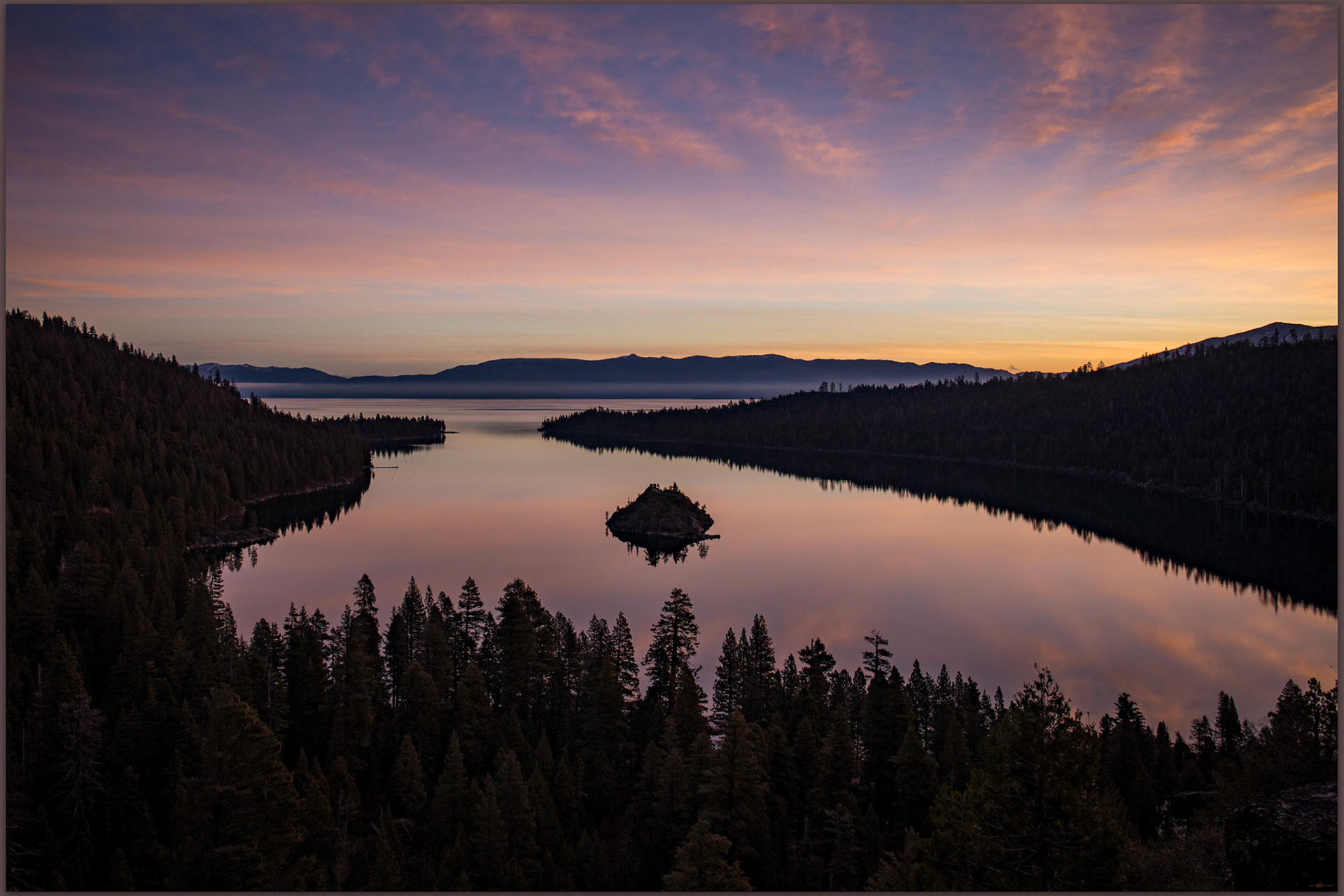 Emeral rising. The iconic view of Emerald Bay, Lake Tahoe, CA, USA