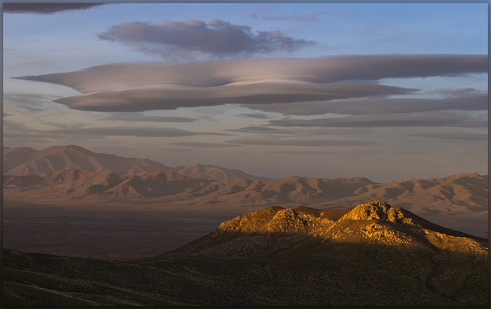 The wind operates high and low above Silver State Valley, Great Basin Desert, NV