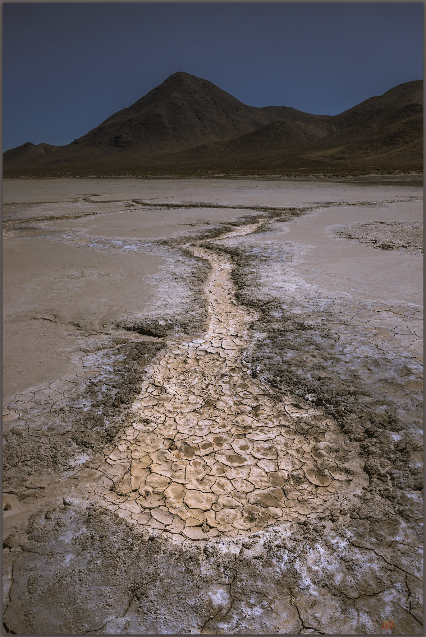 Dewatering. Bluewing Playa, Great Basin Desert, NV
