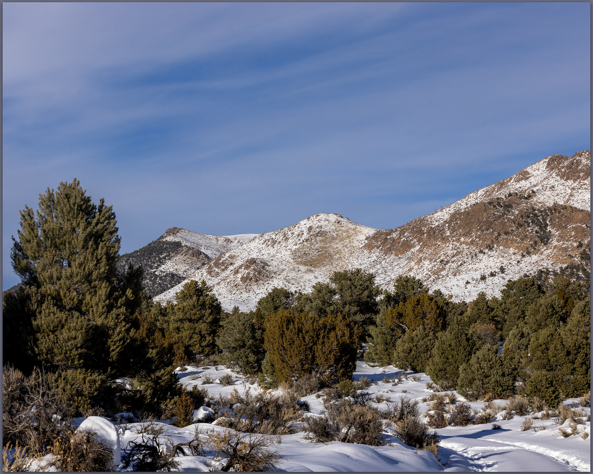 Sherman Peak rises to the left, Paradise Range, Great Basin Desert, NV, USA