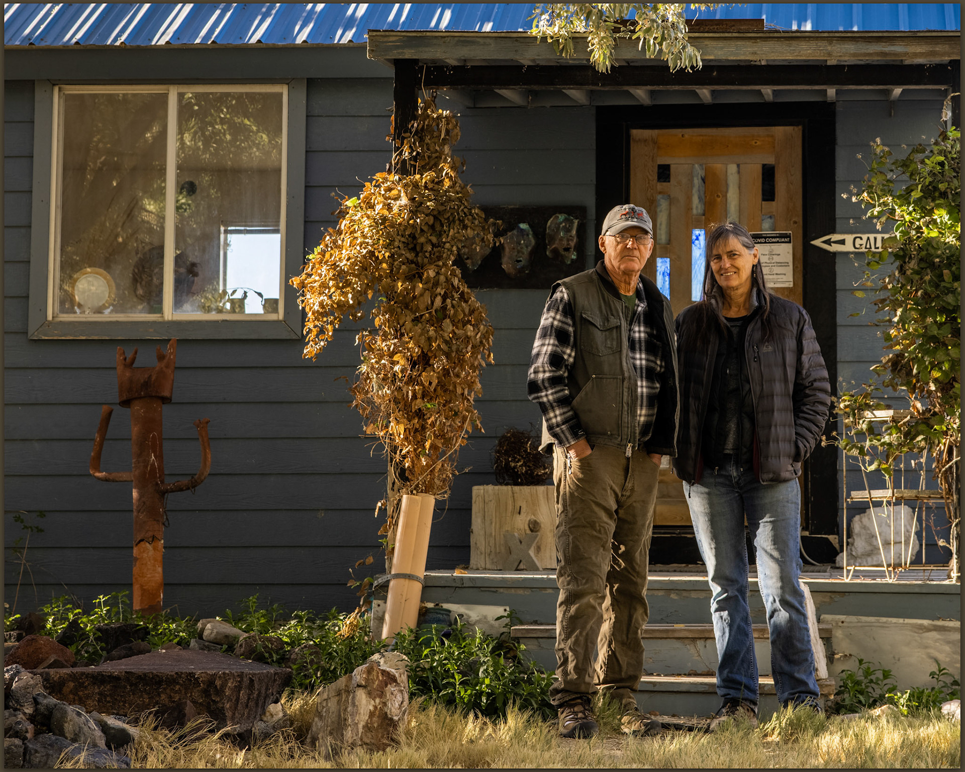 John and Rachel. Planet X Pottery, Smoke Creek Desert, NV, USA