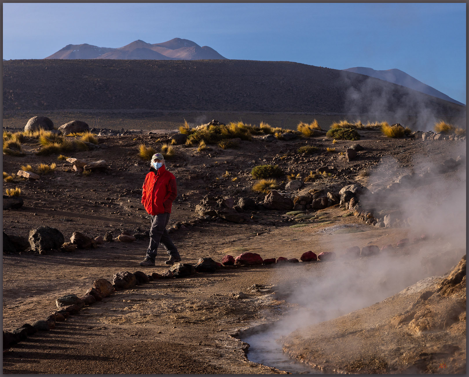Geyser Bill. El Tatio Geyser, Atacama Desert, Chile