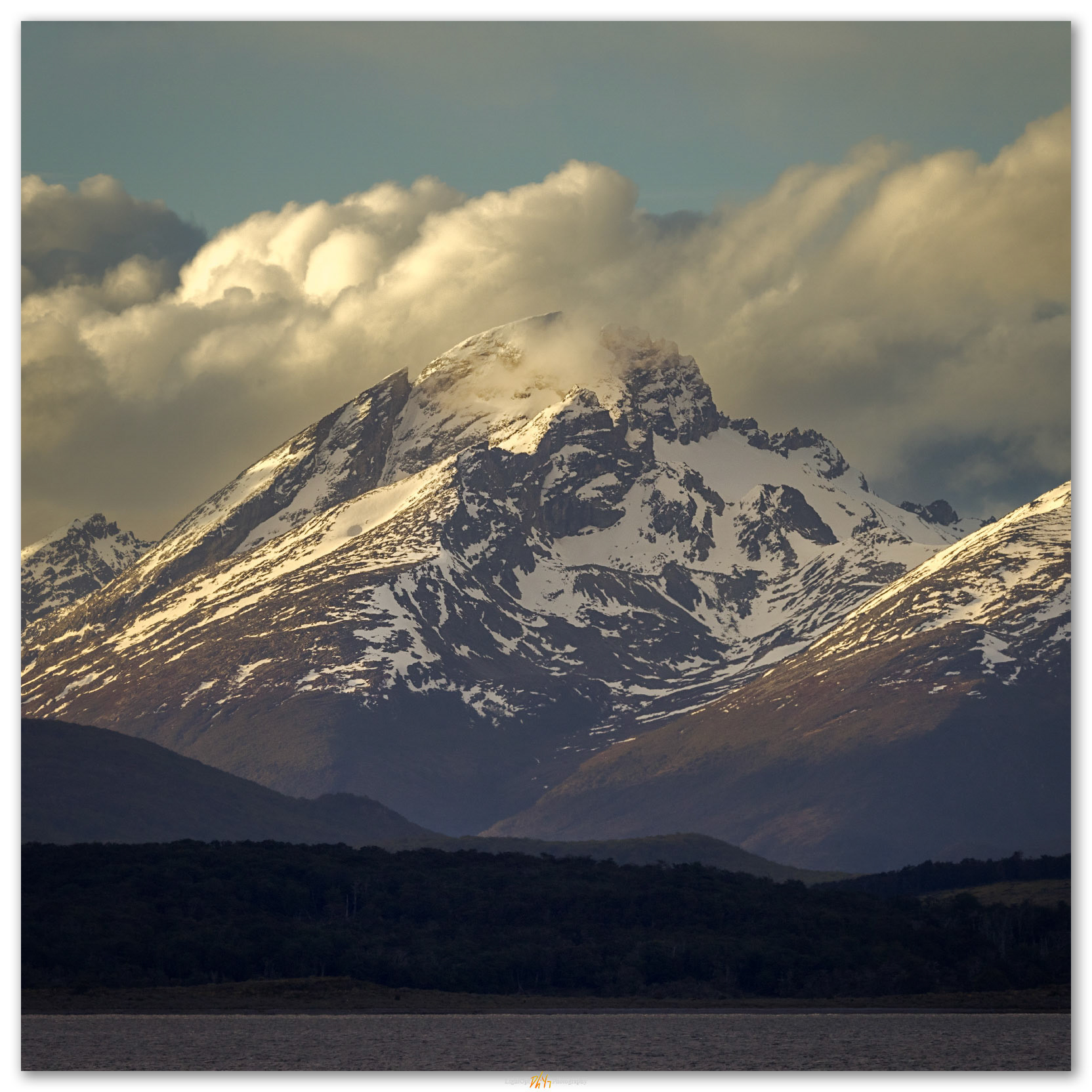 Andes end 2. Rising above the Beagle Channel, Argentina
