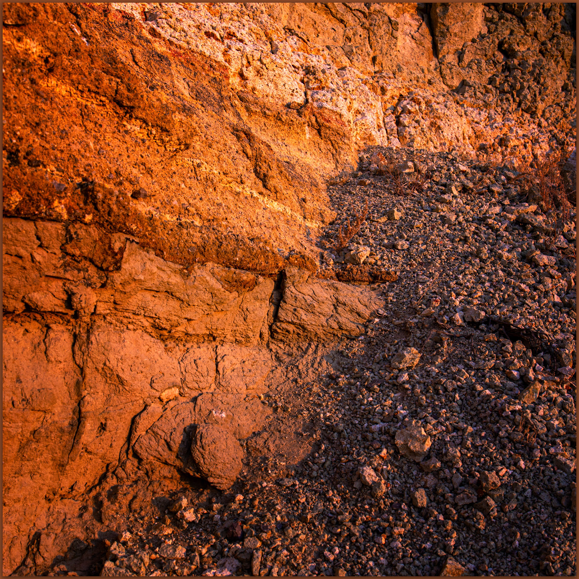 Tuff badlands. On the alluvial fans of Black Canyon, Clayton Valley, Great Basin Desert, NV, USA