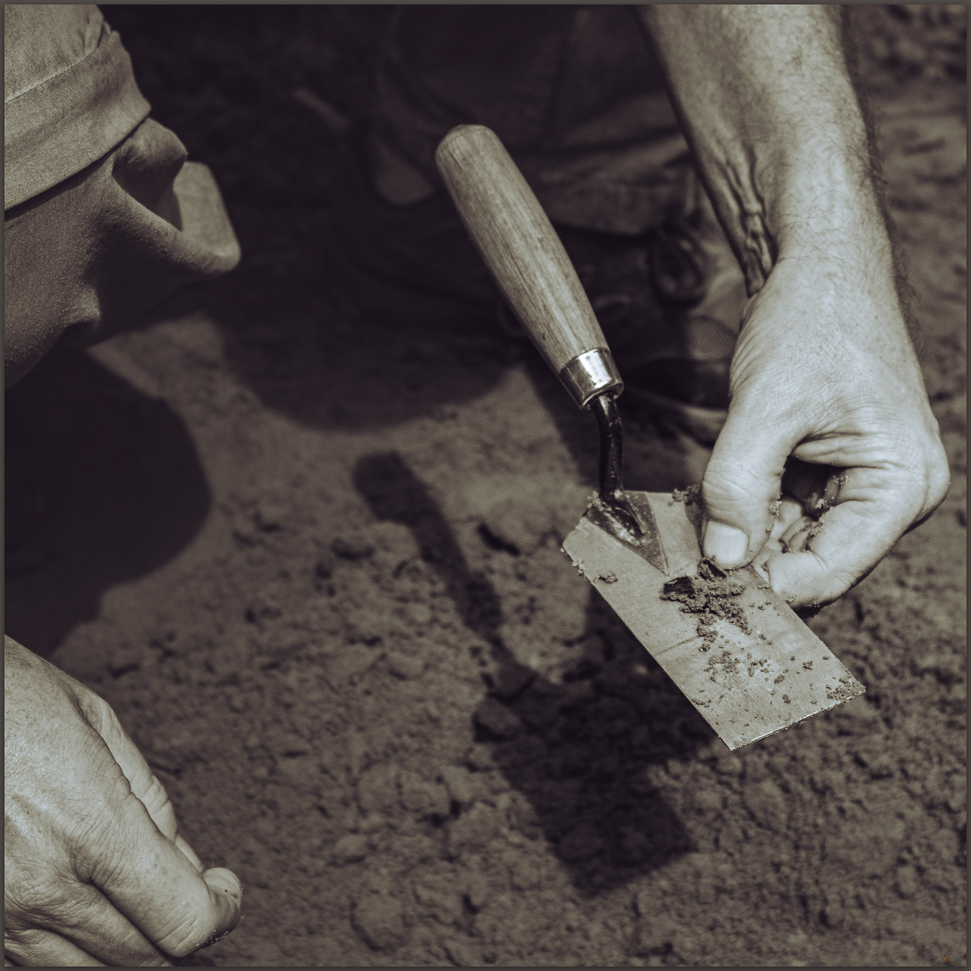 Dave Schmitt collections charcoal for radiocarbon dating fires of early iron, Moluku, Central African Republic
