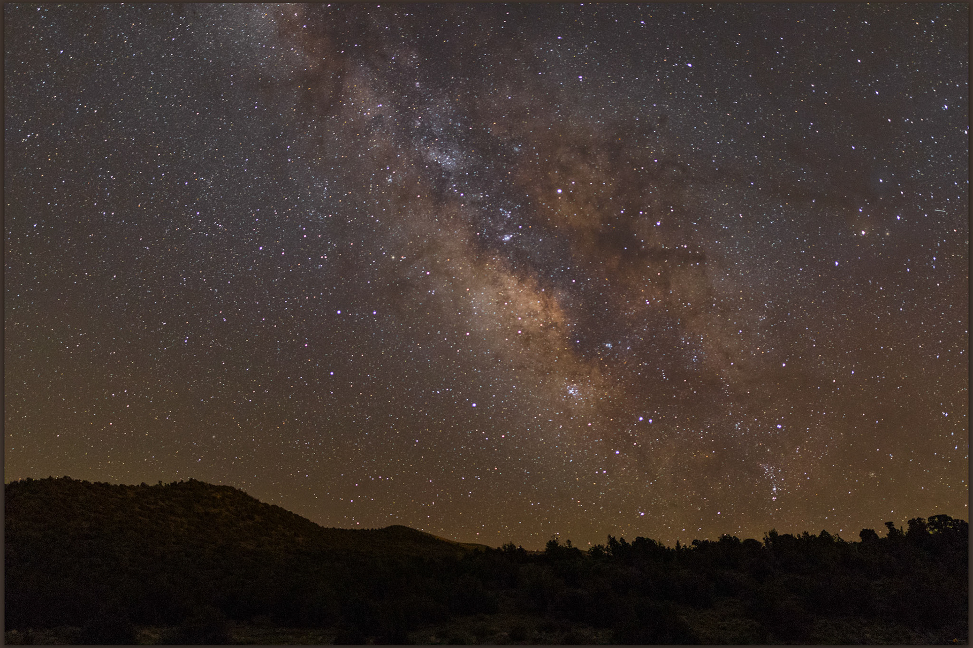 First astro. The Milky Way over the Pine Nut Mountains, Great Basin Desert, NV, USA