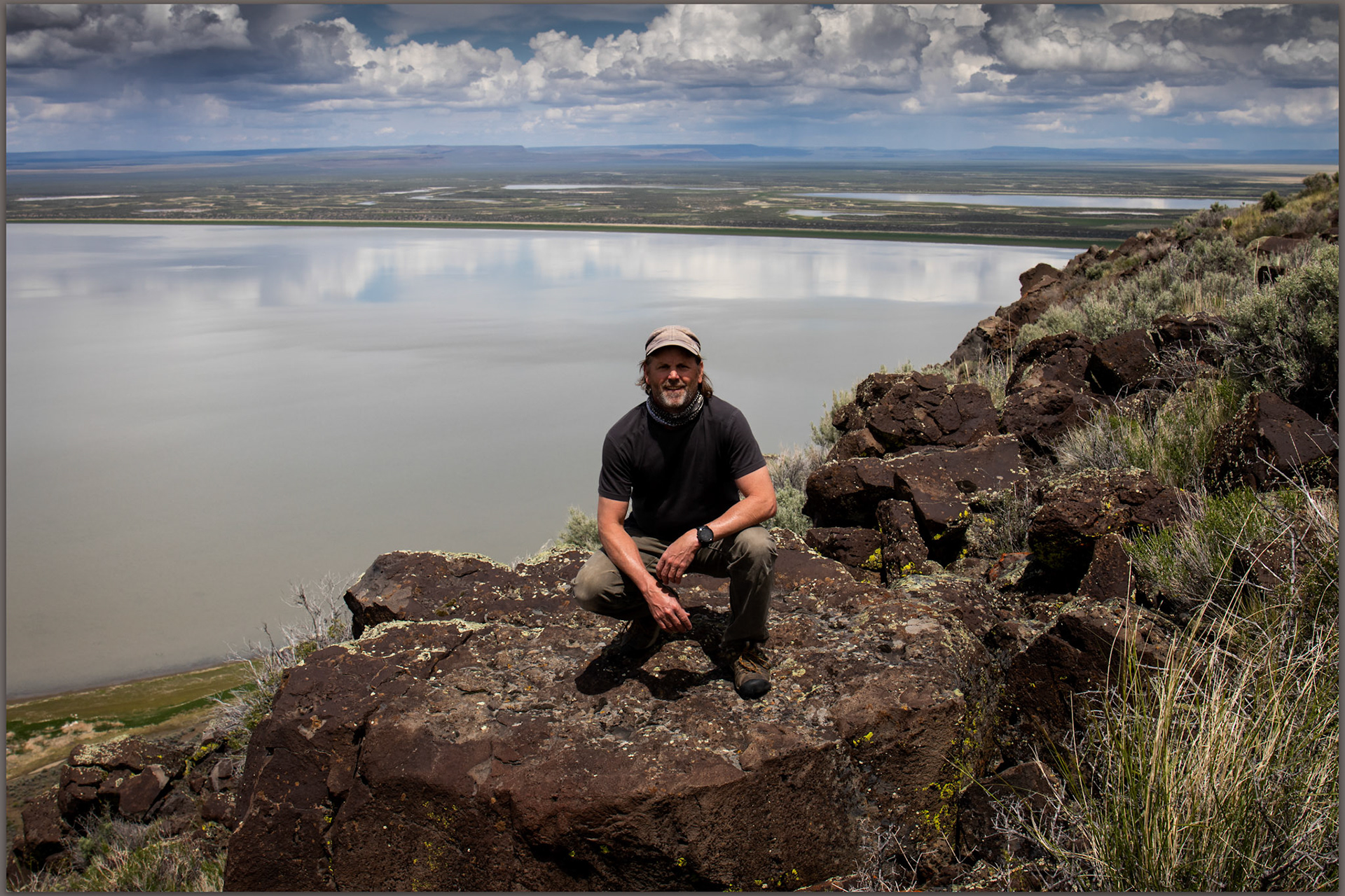 Selfie spot. I have a series from here starting in the 1990s, Warner Valley, Great Basin Desert, OR, USA