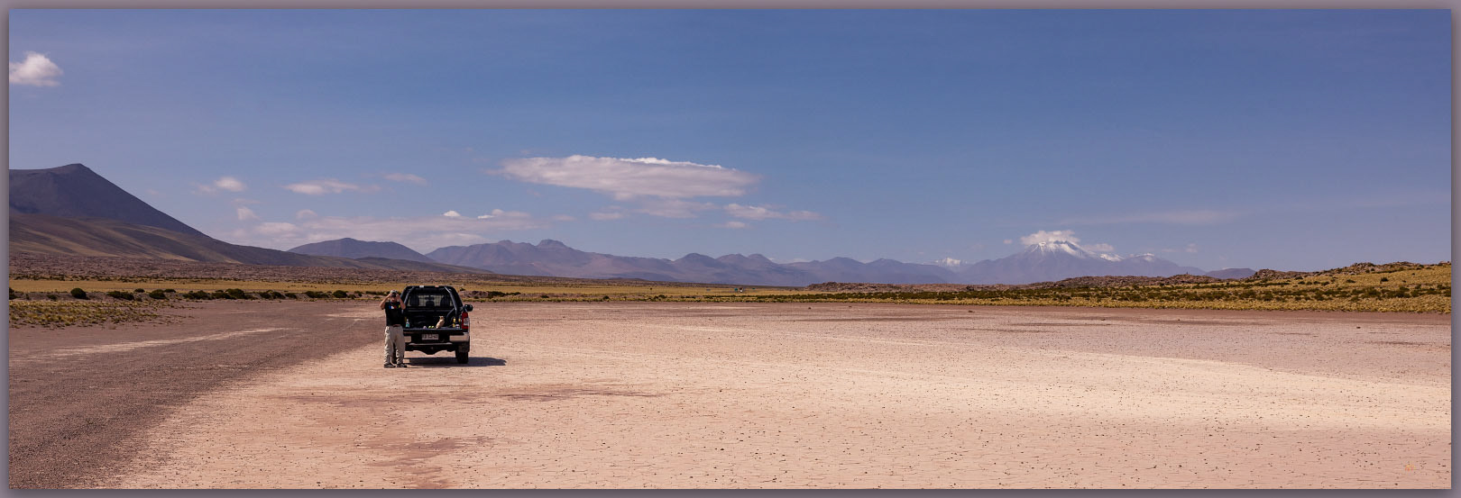 Turistas. Exploring the small pans of the high desert, Atacama Desert, Chile