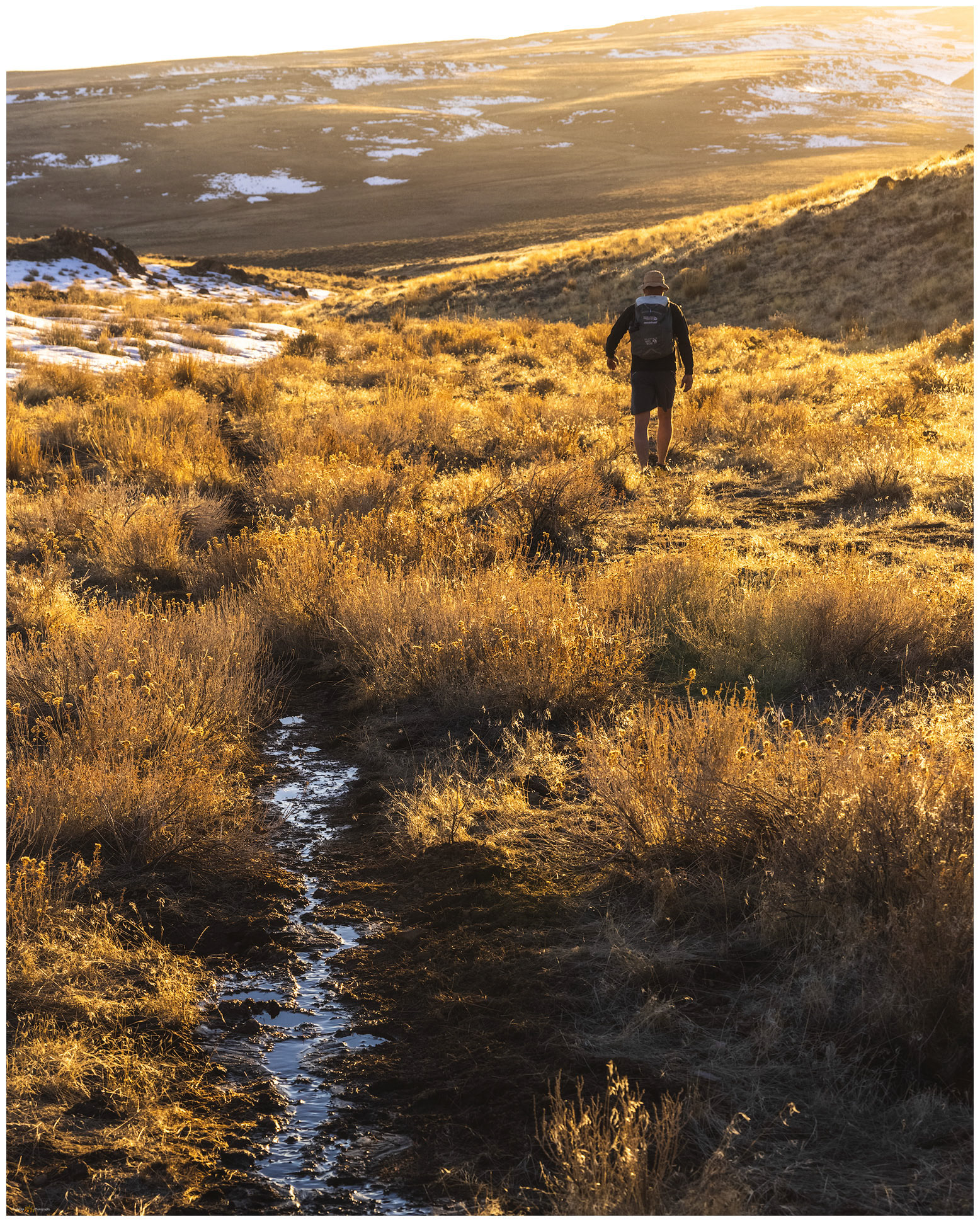 Walking out. Mahogany Mountain, Great Basin Desert, Nevada