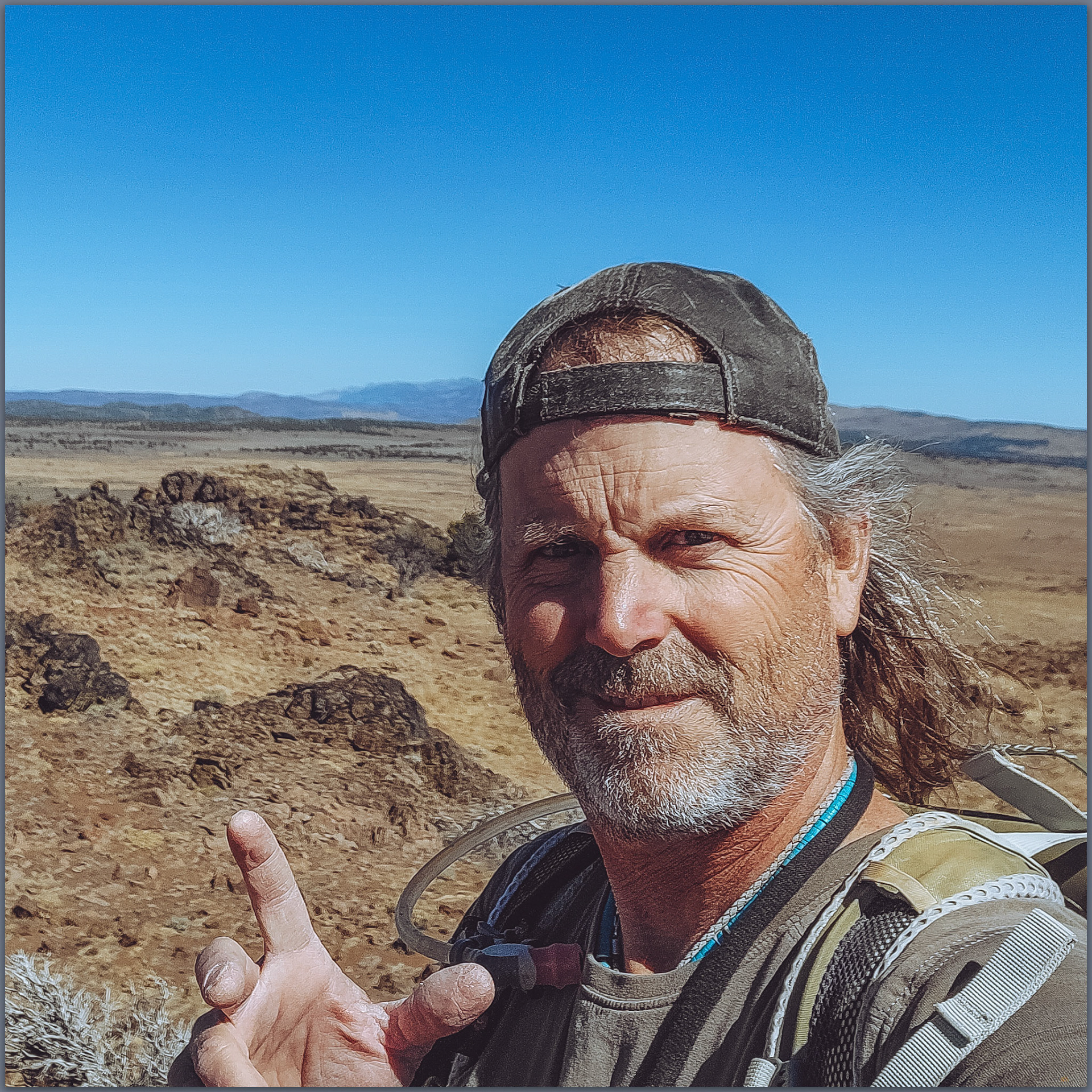 Your host on High Point #90, Rowland Mountain, Madeline Mesa, Great Basin Desert, USA