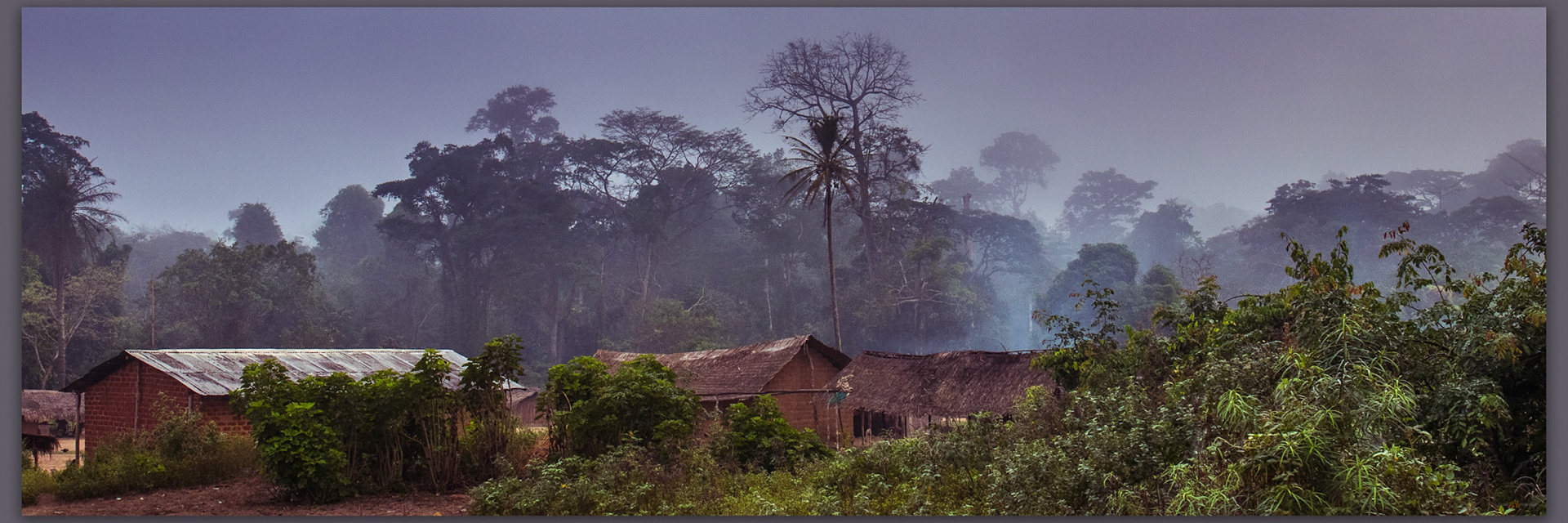 The village of Moluku in the quiet of mid afternoon. Central African Republic