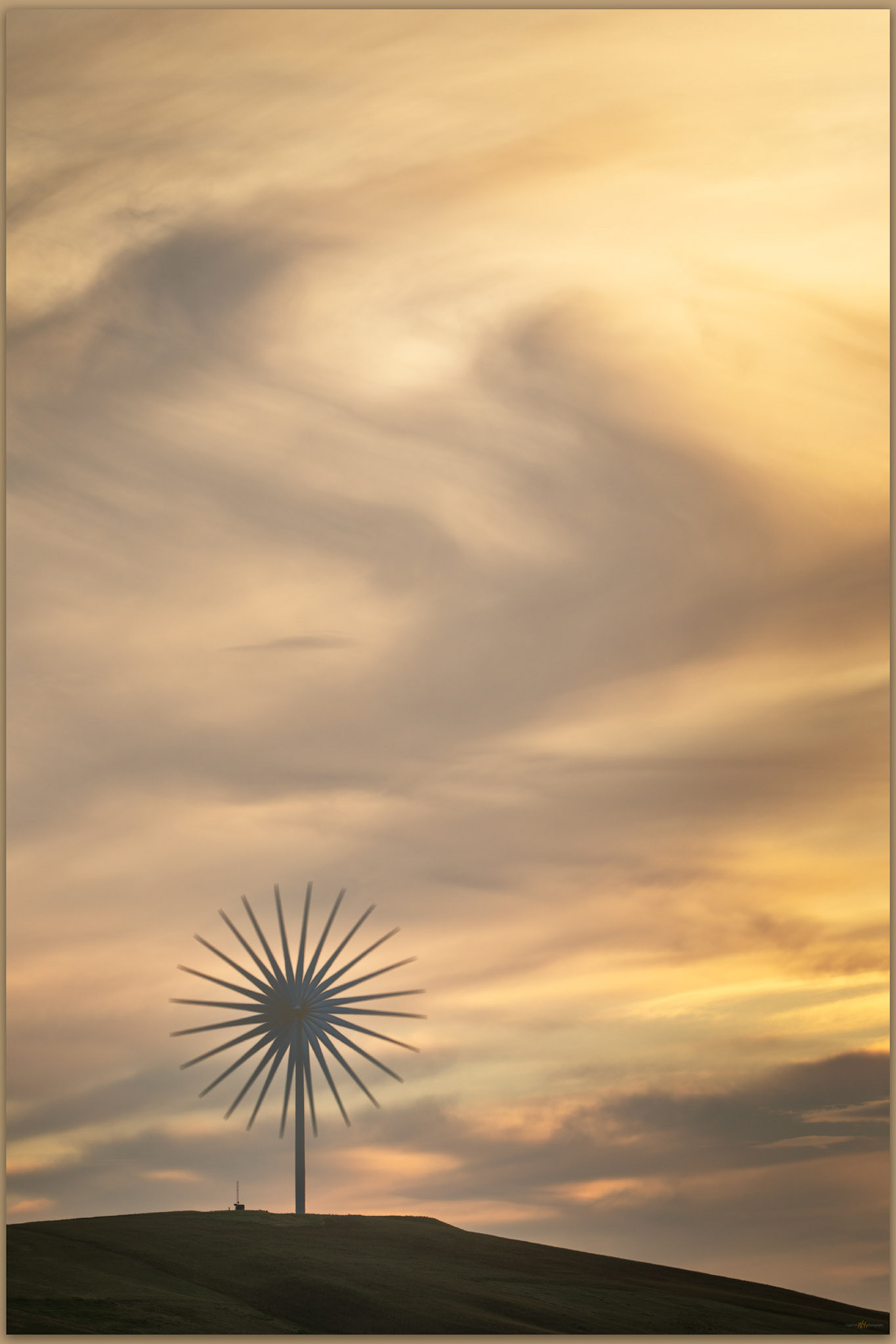 Wind flower. A blended composite, after watching turbines for hours, Palouse, WA, USA