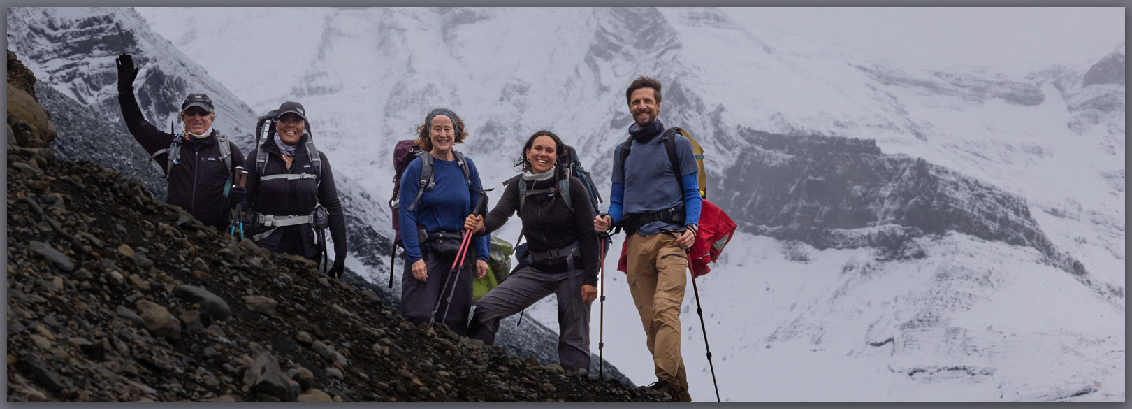 El equipo del senderos II. Torres del Paine National Park, Chile