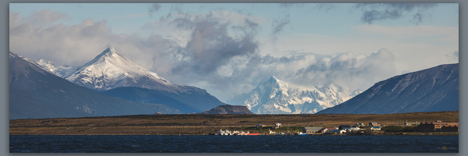 Patagonia evening. The idyll of Puerto Natales, Patagonia, Chile