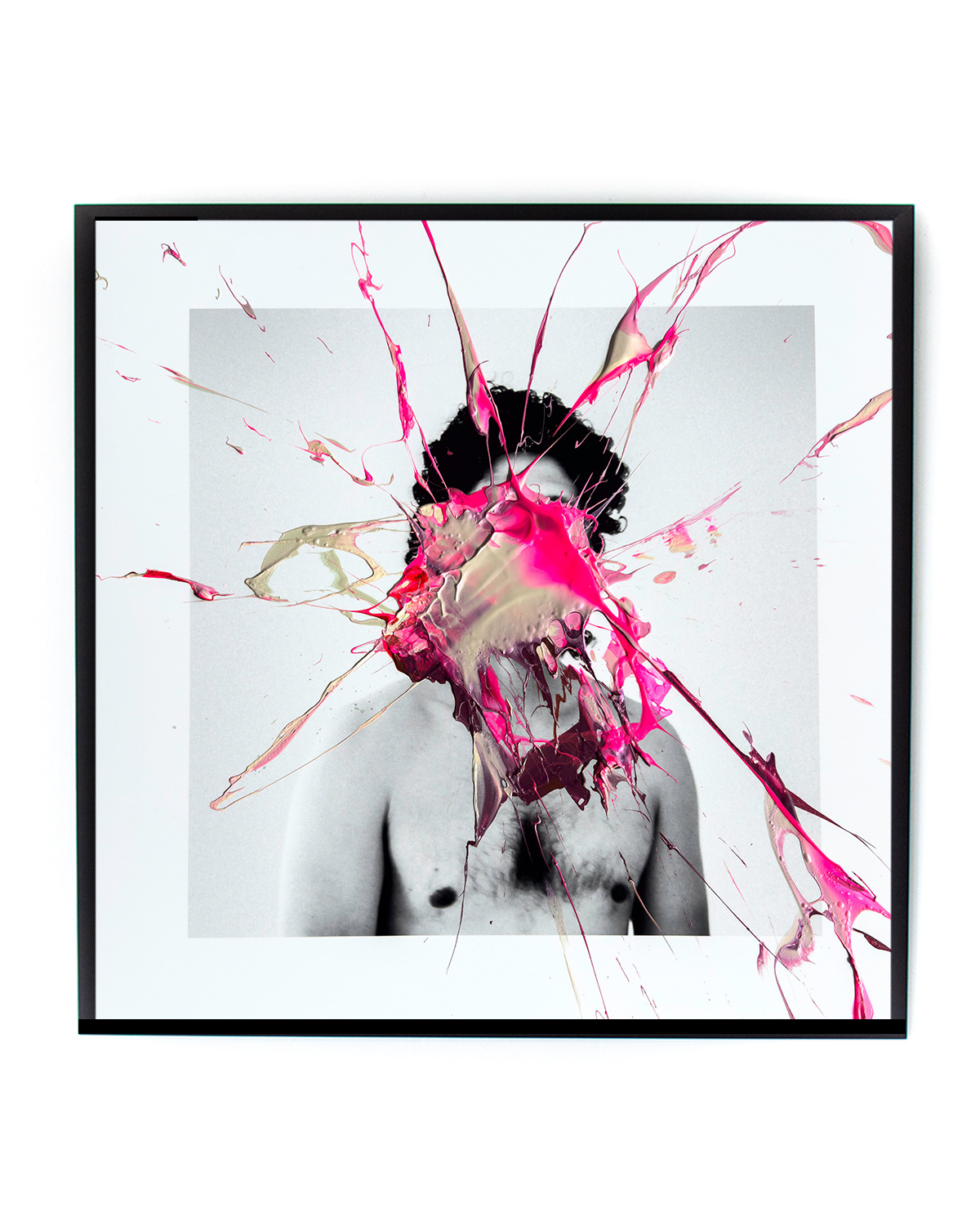 Clark, 2025 | Photo print with acrylic paint | 40 x 40 cm | Unique work | €750,-