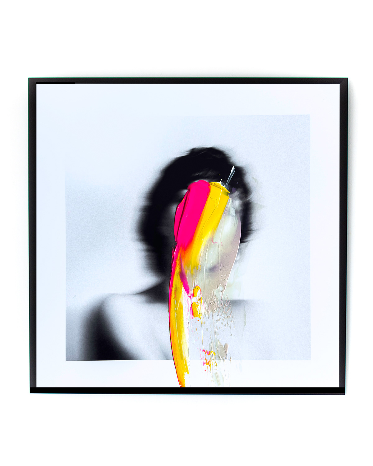 Erin, 2025 | Photo print with acrylic paint | 40 x 40 cm | Unique work | €750,-