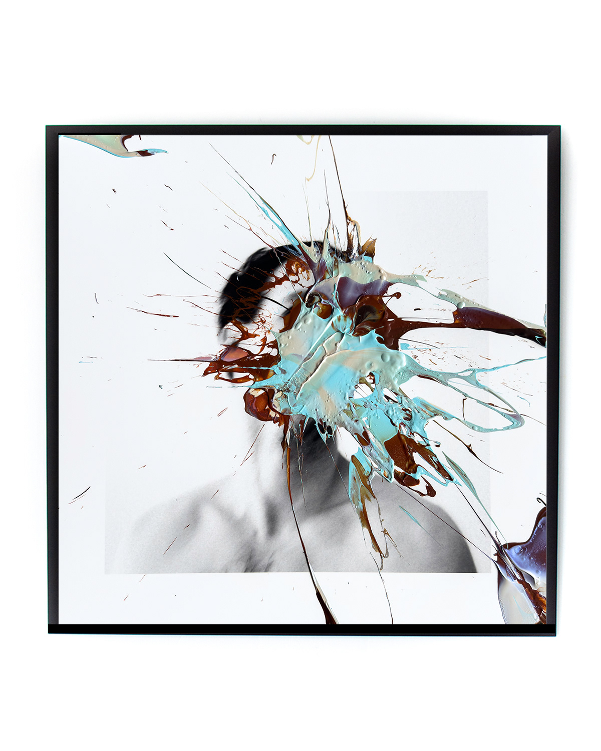 Pim, 2025 | Photo print with acrylic paint | 40 x 40 cm | Unique work | €750,-