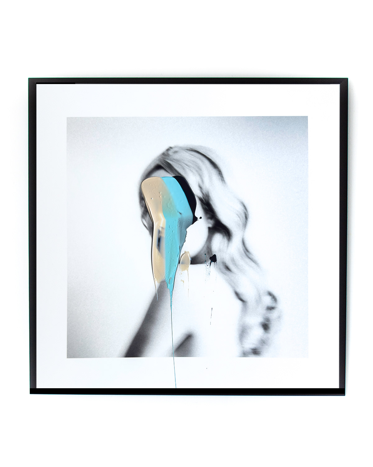 Marlene, 2025 | Photo print with acrylic paint | 40 x 40 cm | Unique work | €750,-