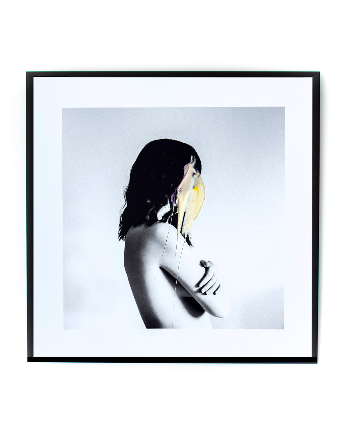 Bárbara, 2025 | Photo print with acrylic paint | 40 x 40 cm | Unique work | €750,-