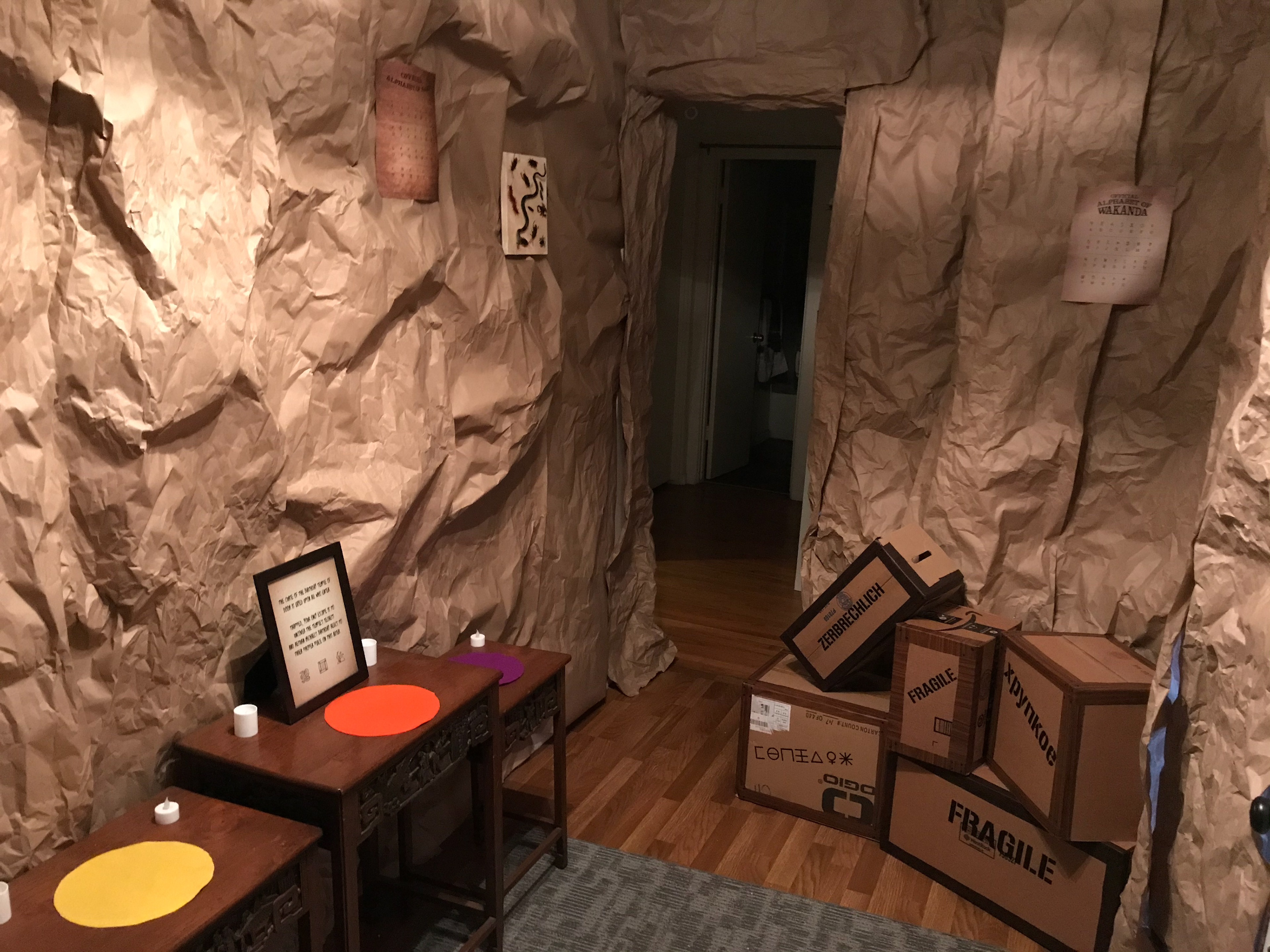 A cave built in the house.