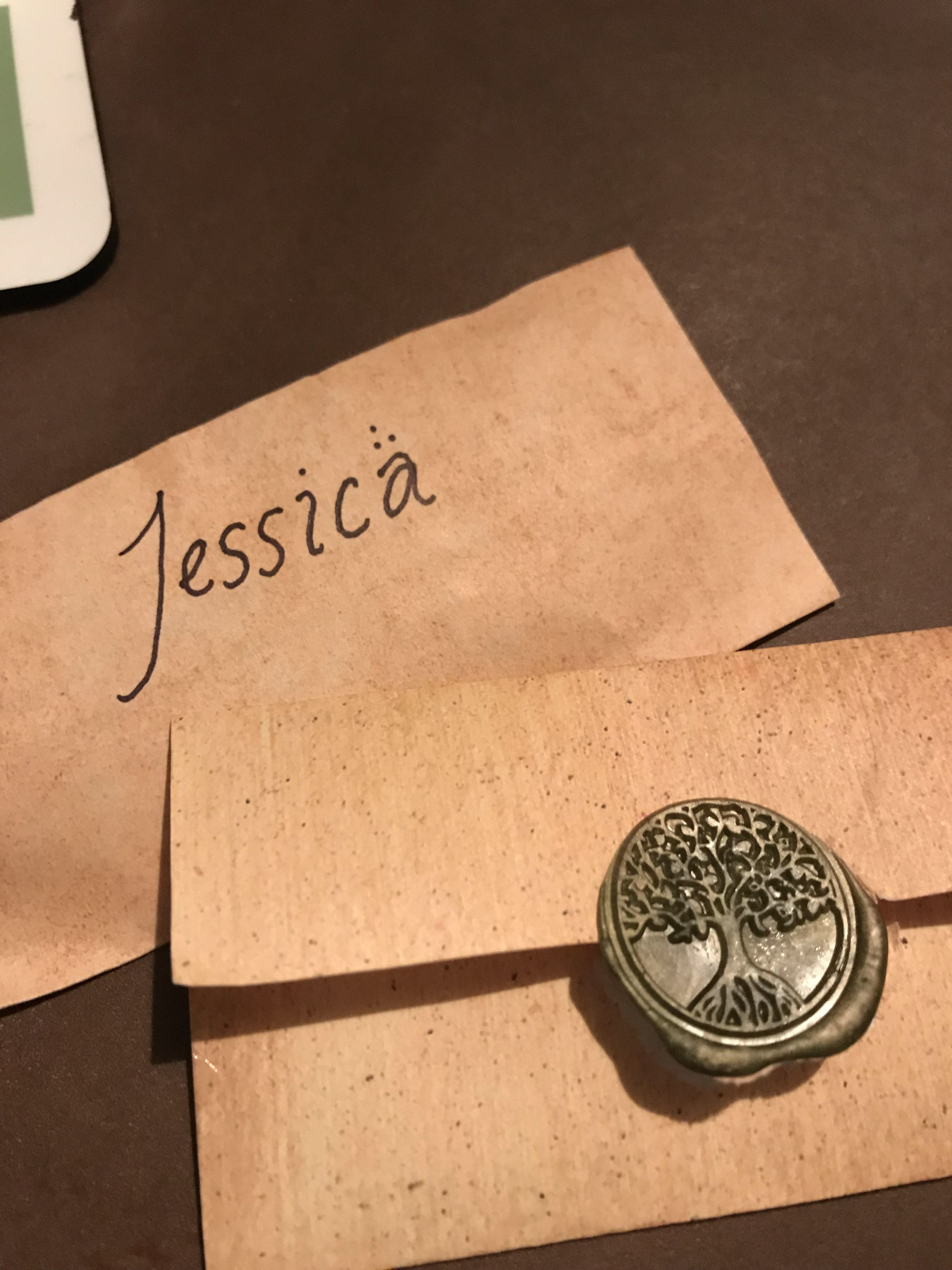 Invitations for each guest.