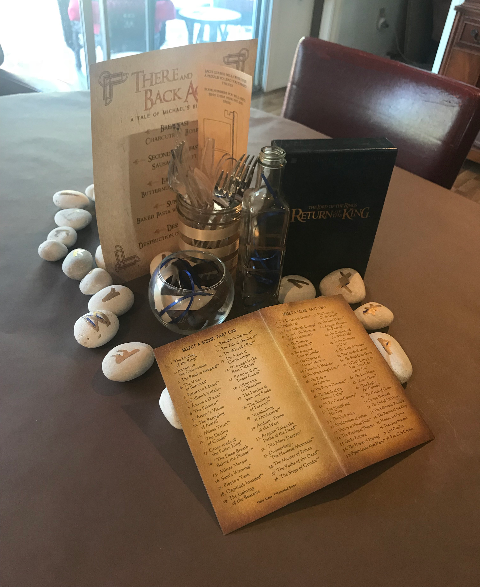 Three puzzles hiding in the centerpieces.