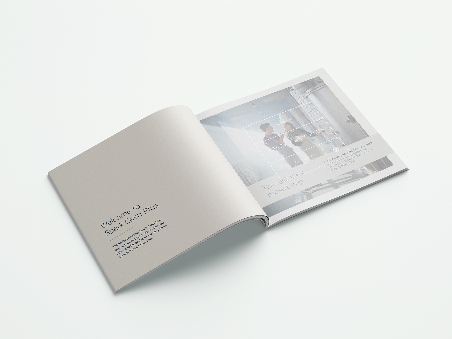 Welcome booklet intro page with vellum top sheet