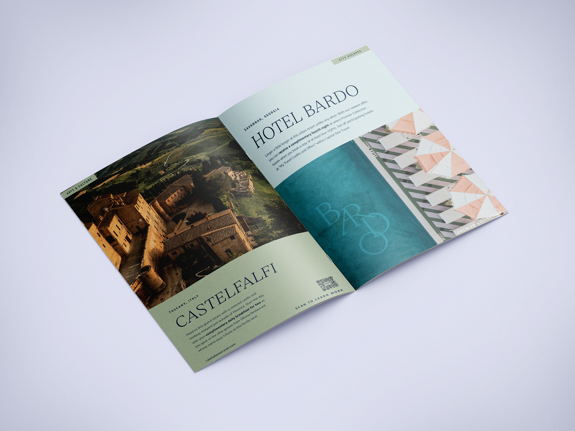 Lux Travel booklet page one and two