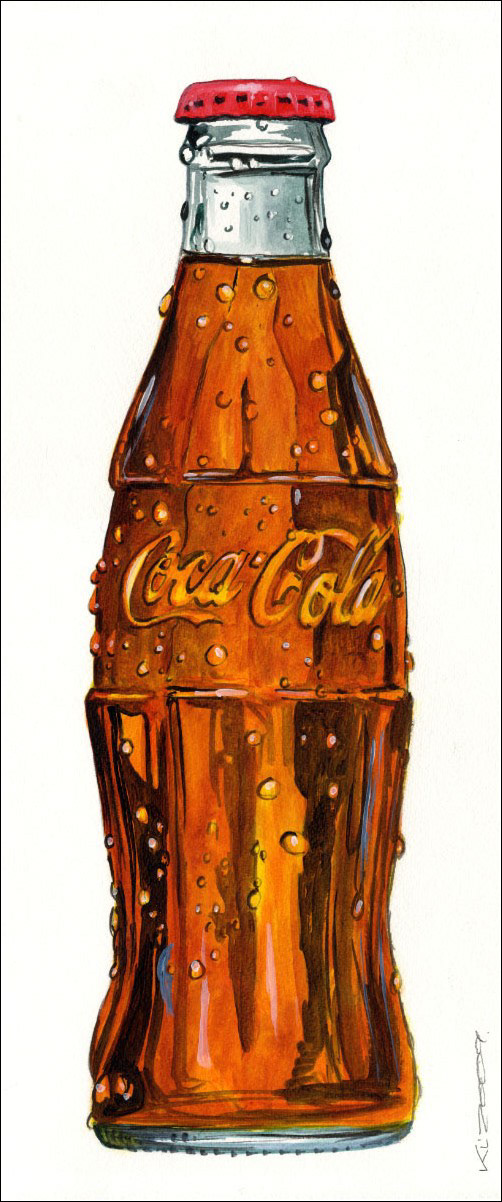 Coca Cola ART I - Acryl auf Karton - 21 x 50 cm - 2013