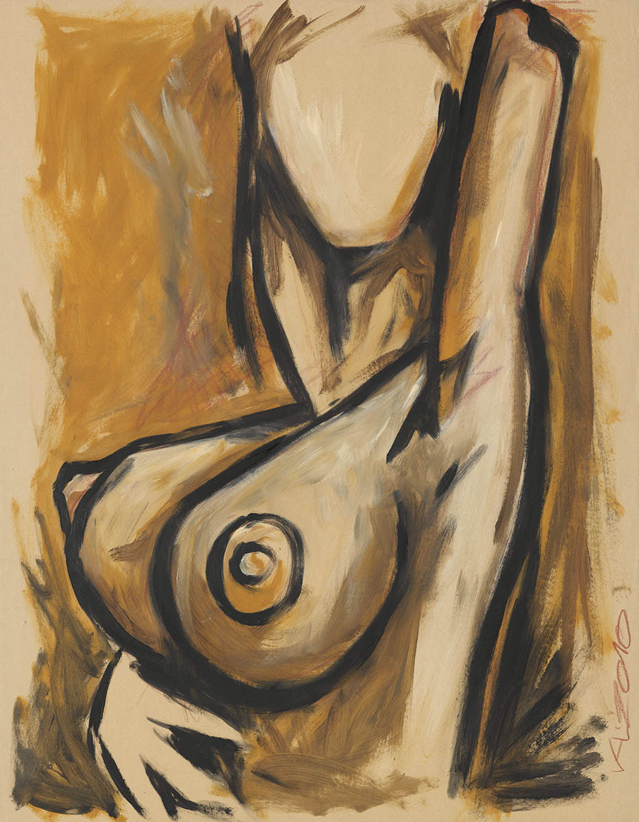 AKT V - Öl auf Ingrespapier- 63 x 49,5 cm - 2009