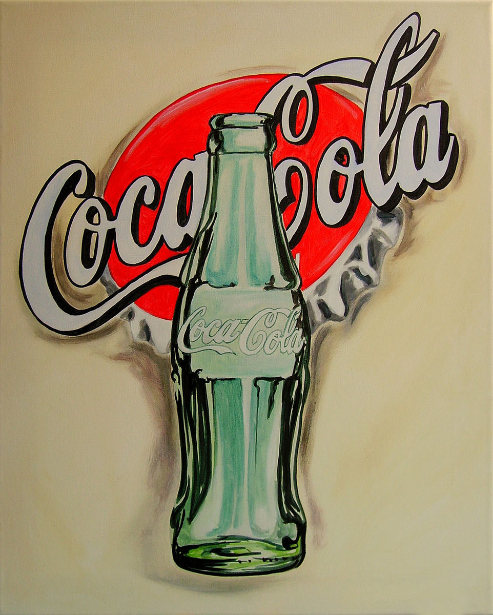 Coca Cola Art IV - Acryl auf Leinwand - 50 x 60 cm - 2009