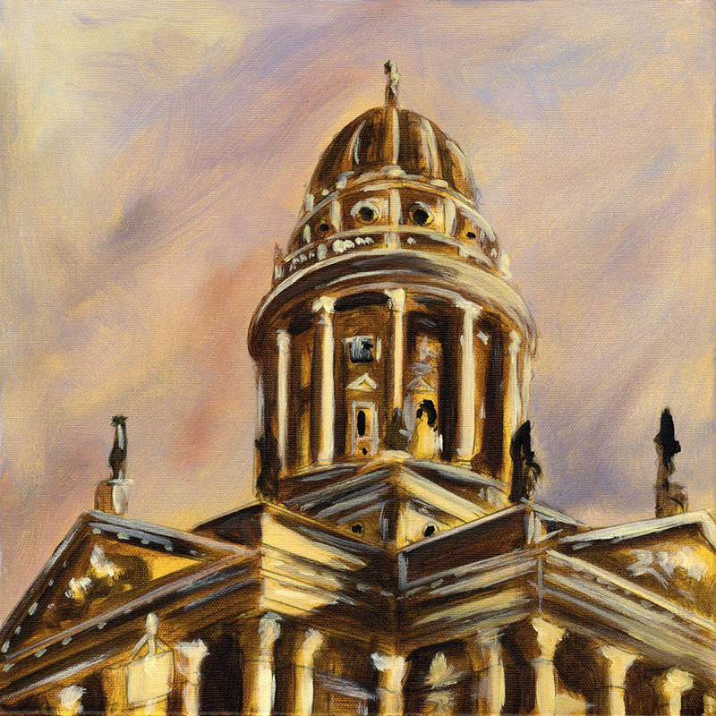 Berlin Deutscher Dom Gendarmenmarkt - Acryl auf Leinwand - 30 x 30 cm - 2014