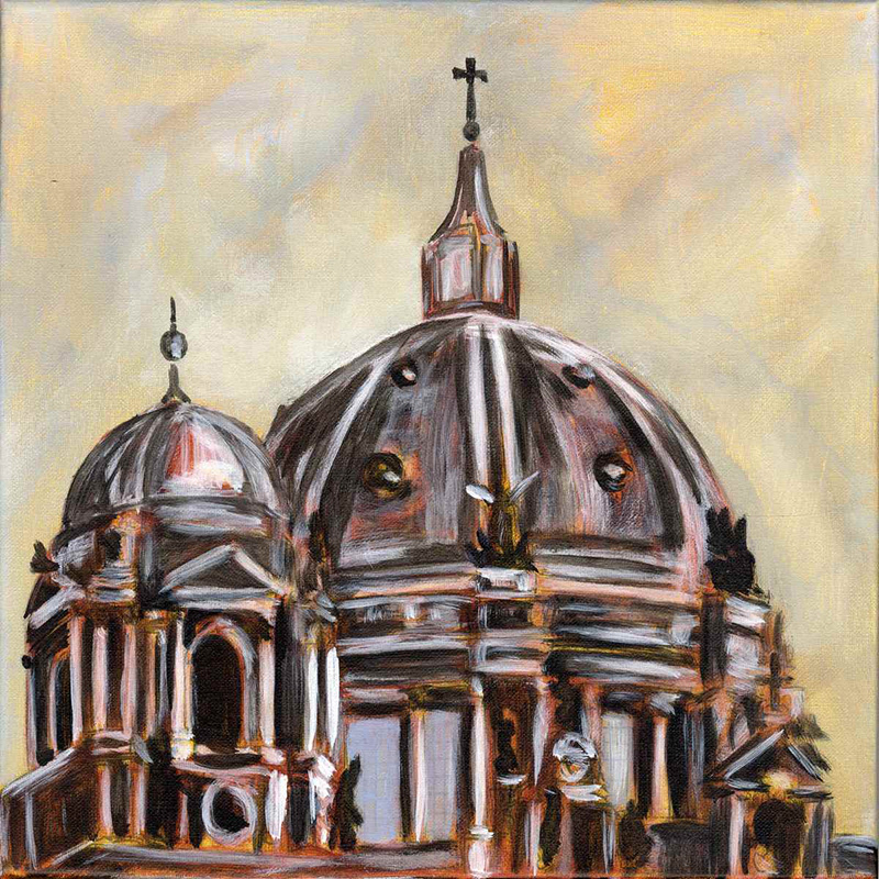 Berliner Dom - Acryl auf Leinwand - 30 x 30 cm - 2009